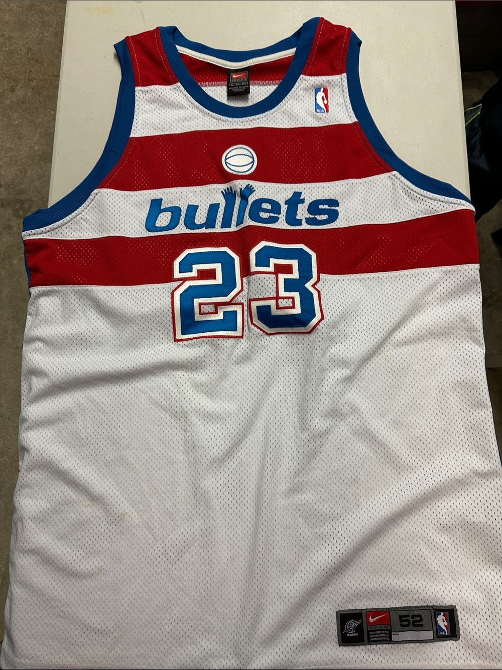 Nike Red White Blue Bullets #23 Basketball Jersey